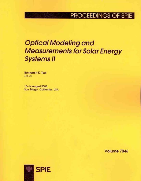 Produktbild: Optical Modeling and Measurements for Solar Energy Systems II