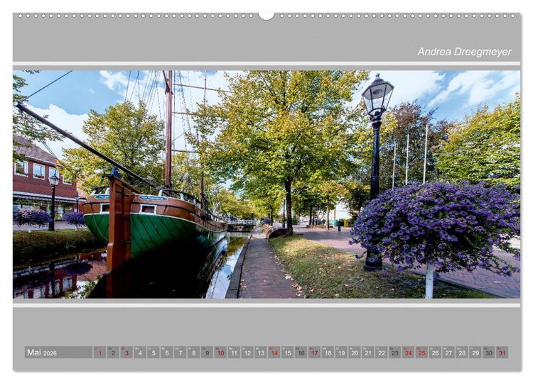 Produktbild: Papenburg-Panorama (hochwertiger Premium Wandkalender 2026 DIN A2 quer), Kunstdruck in Hochglanz