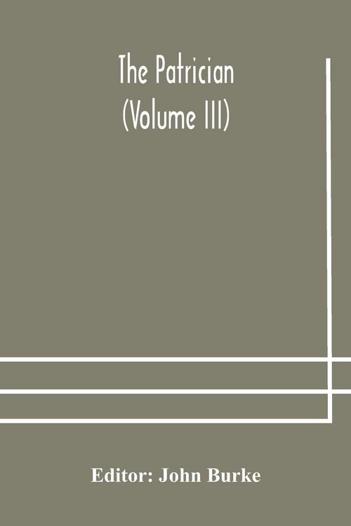 Produktbild: The Patrician (Volume Iii)