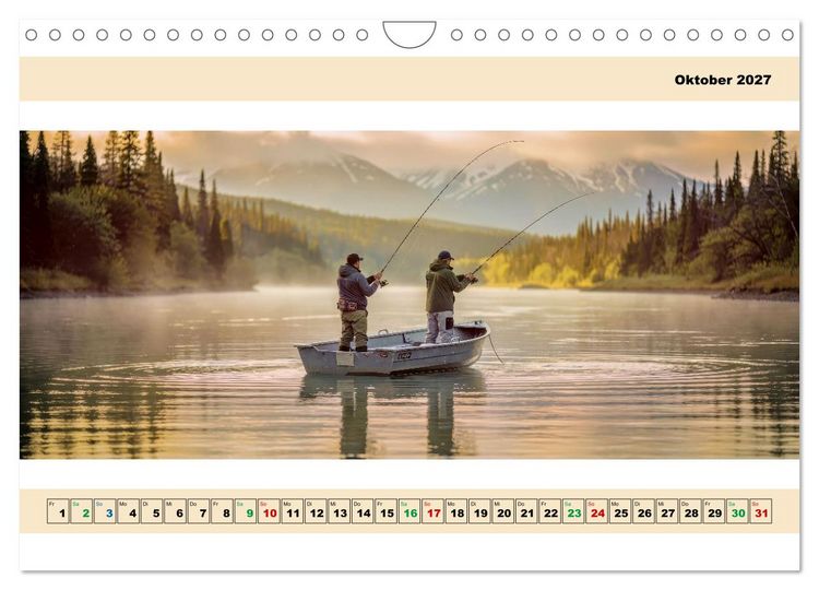 Produktbild: Alaska - Angeln auf Lachs - Panorama (Wandkalender 2027 DIN A4 quer), CALVENDO Monatskalender
