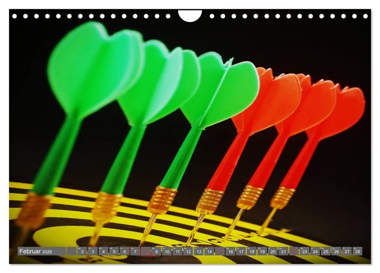 Produktbild: Darts. Konzentration - Sport - Spannung (Wandkalender 2026 DIN A4 quer), CALVENDO Monatskalender