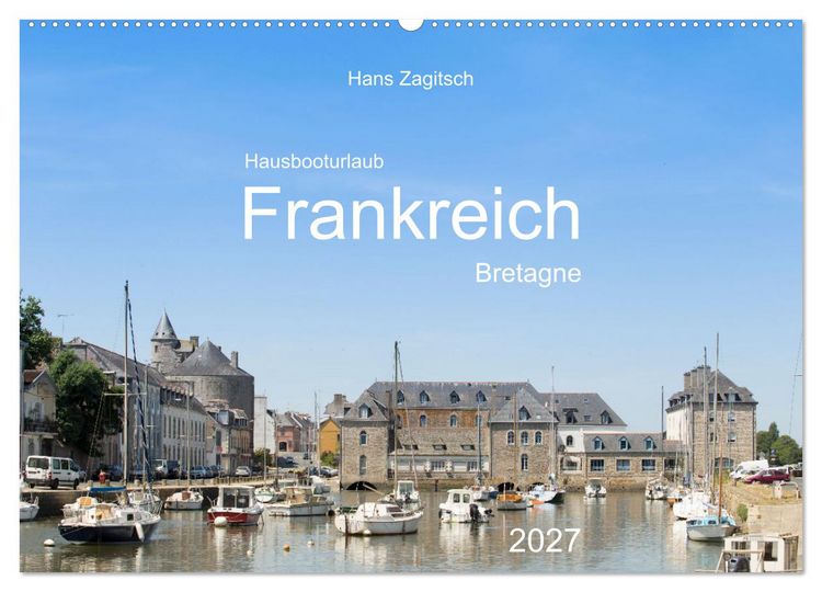 Produktbild: Hausbooturlaub Frankreich - Bretagne (Wandkalender 2027 DIN A2 quer), CALVENDO Monatskalender