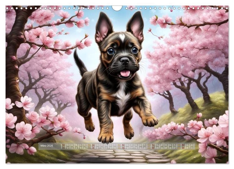Produktbild: Kuschelige Hunde - kleine Herzensbrecher in Aktion (Wandkalender 2026 DIN A3 quer), CALVENDO Monatskalender