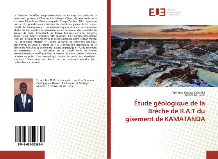 Produktbild: &Eacute;tude g&eacute;ologique de la Br&egrave;che de R.A.T du gisement de KAMATANDA