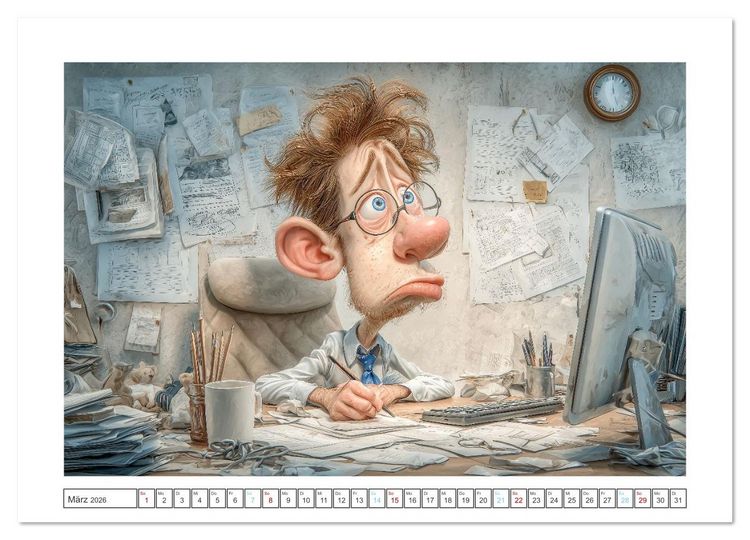 Produktbild: Pause ist, wenn der Drucker druckt (Wandkalender 2026 DIN A4 quer), CALVENDO Monatskalender
