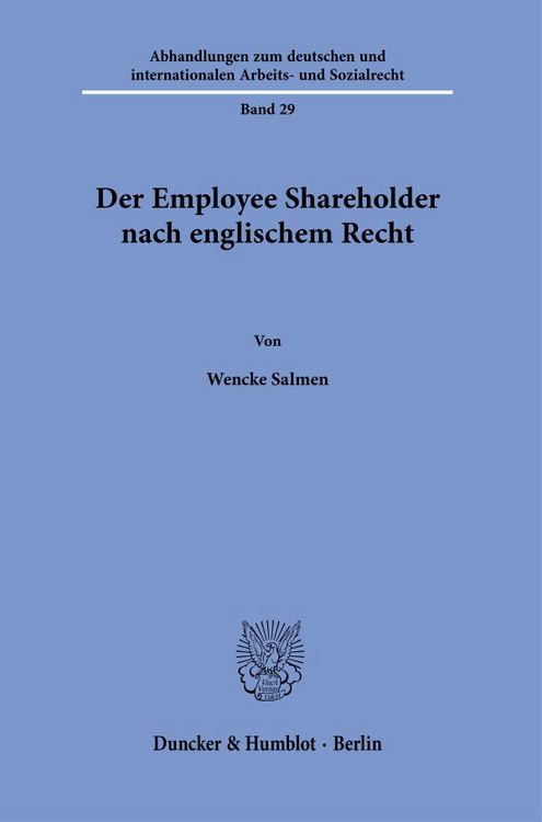 Produktbild: Der Employee Shareholder nach englischem Recht