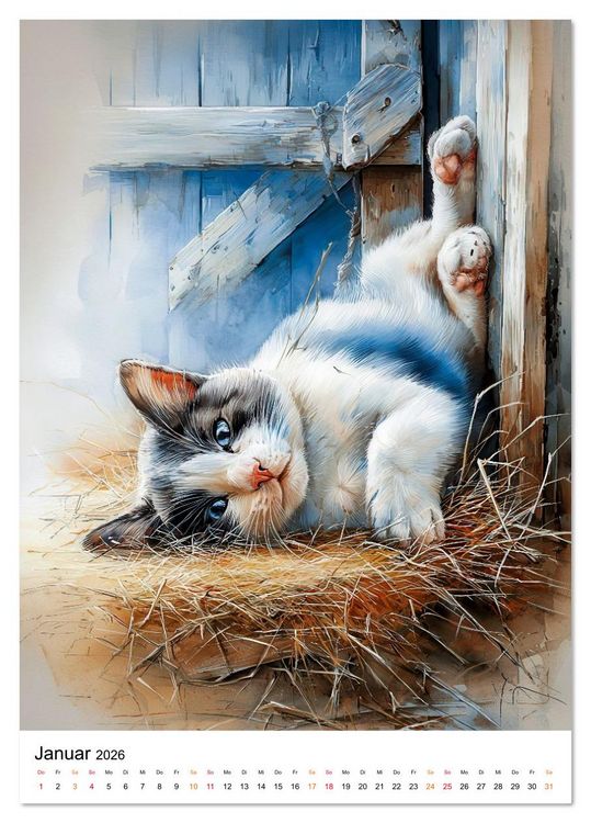 Produktbild: Bauernhof Tiere (Tischkalender 2026 DIN A5 hoch), CALVENDO Monatskalender