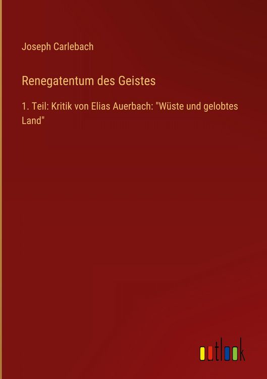 Produktbild: Renegatentum des Geistes