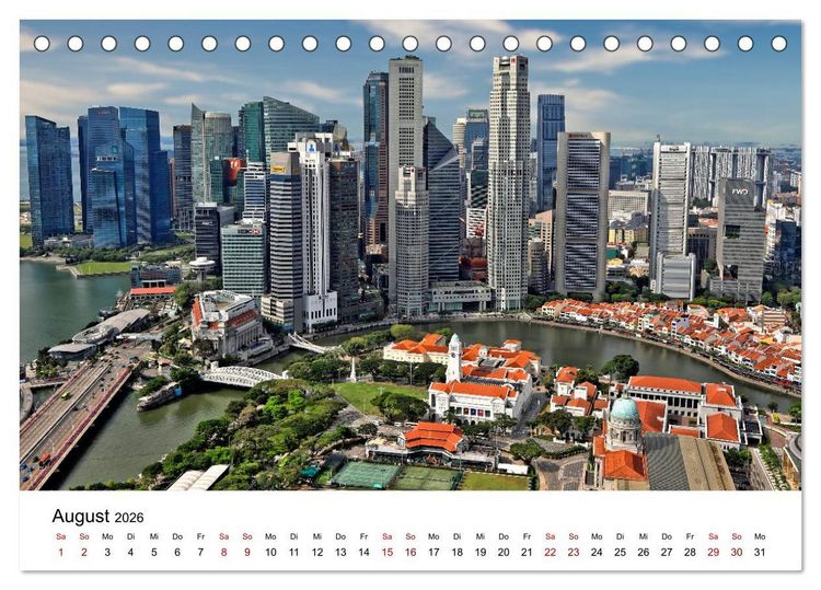 Produktbild: Singapur - Perle S&uuml;dostasiens (Tischkalender 2026 DIN A5 quer), CALVENDO Monatskalender