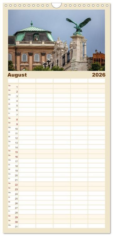 Produktbild: Familienplaner 2026 - KAISERLICHES BUDAPEST mit 5 Spalten (Wandkalender, 21 x 45 cm) CALVENDO