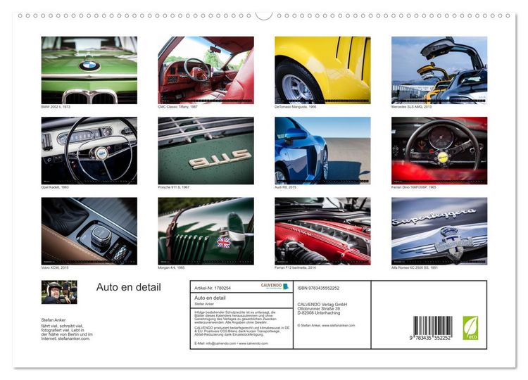 Produktbild: Auto en detail (hochwertiger Premium Wandkalender 2025 DIN A2 quer), Kunstdruck in Hochglanz