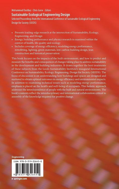 Produktbild: Sustainable Ecological Engineering Design