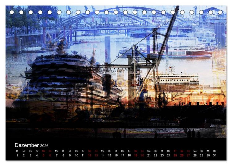 Produktbild: Hamburg-Art (Tischkalender 2026 DIN A5 quer), CALVENDO Monatskalender