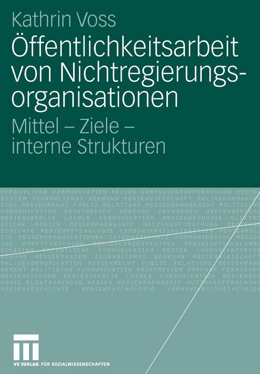 Produktbild: &Ouml;ffentlichkeitsarbeit von Nichtregierungsorganisationen