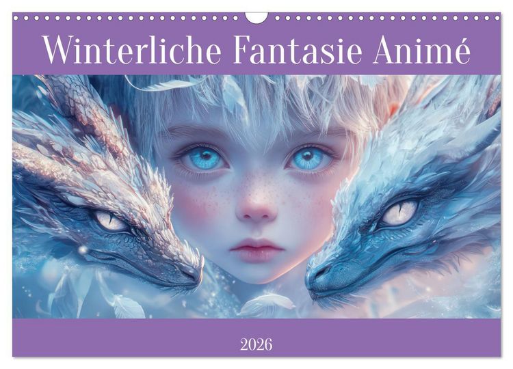 Produktbild: Winterliche Fantasie Anim&eacute; (Wandkalender 2026 DIN A3 quer), CALVENDO Monatskalender
