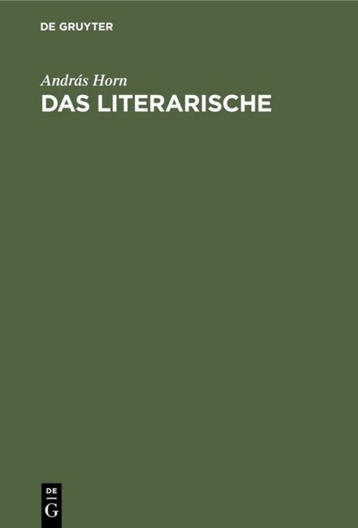 Produktbild: Das Literarische