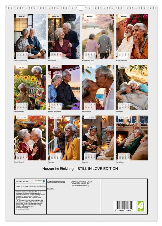 Produktbild: Herzen im Einklang &ndash; STILL IN LOVE EDITION (Wandkalender 2027 DIN A3 hoch), CALVENDO Monatskalender