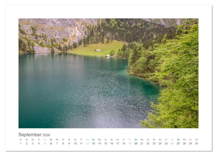 Produktbild: Berchtesgadener Alpen - Land von Watzmann und K&ouml;nigssee (Wandkalender 2026 DIN A3 quer), CALVENDO Monatskalender