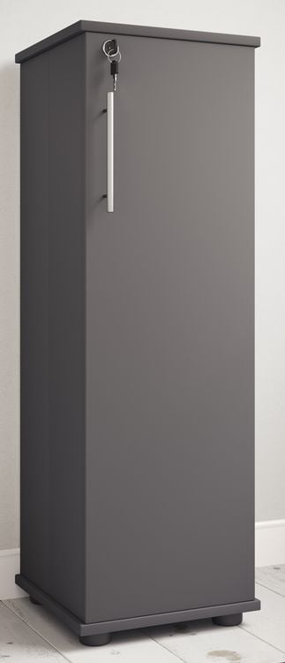 Produktbild: Holz Schrank CD DVD Regal abschlie&szlig;bar Engalo L