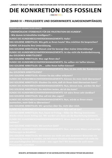 Produktbild: Die Konkretion des Fossilen / die Konkretion des Fossilen &ndash; &bdquo;arbeit f&uuml;r Alle&ldquo; Oder eine Institution der Toten Metaphern der Sozialdemokratie (bd 4/6)