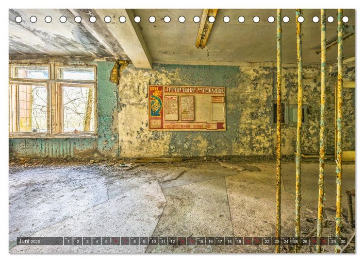 Produktbild: Tschernobyl - Die Sperrzone um das Atomkraftwerk (Tischkalender 2026 DIN A5 quer), CALVENDO Monatskalender
