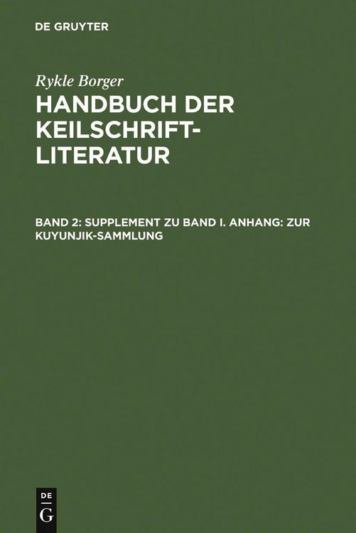 Produktbild: Supplement zu Band I. Anhang: Zur Kuyunjik-Sammlung