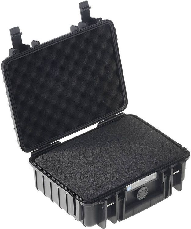 Produktbild: B & W International Outdoor Koffer outdoor.cases Typ 1000 4.1 l (B x H x T) 270 x 215 x 105 mm Schwarz 1000/B/SI