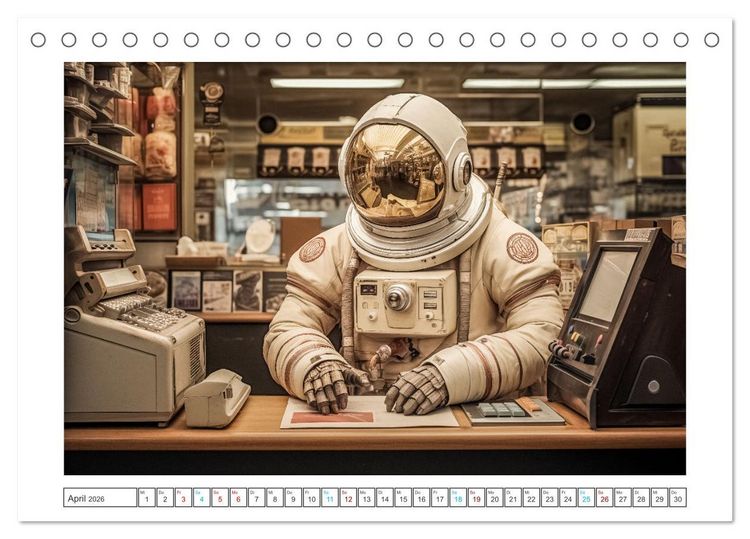 Produktbild: Astronauten Outfits (Tischkalender 2026 DIN A5 quer), CALVENDO Monatskalender
