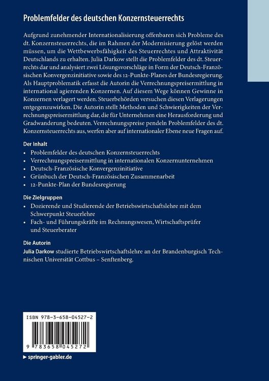 Produktbild: Problemfelder des deutschen Konzernsteuerrechts