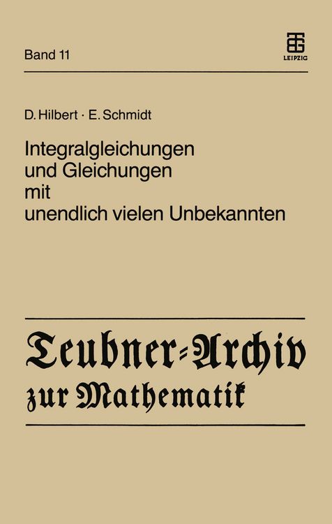 Produktbild: Integralgleichungen und Gleichungen mit unendlich vielen Unbekannten
