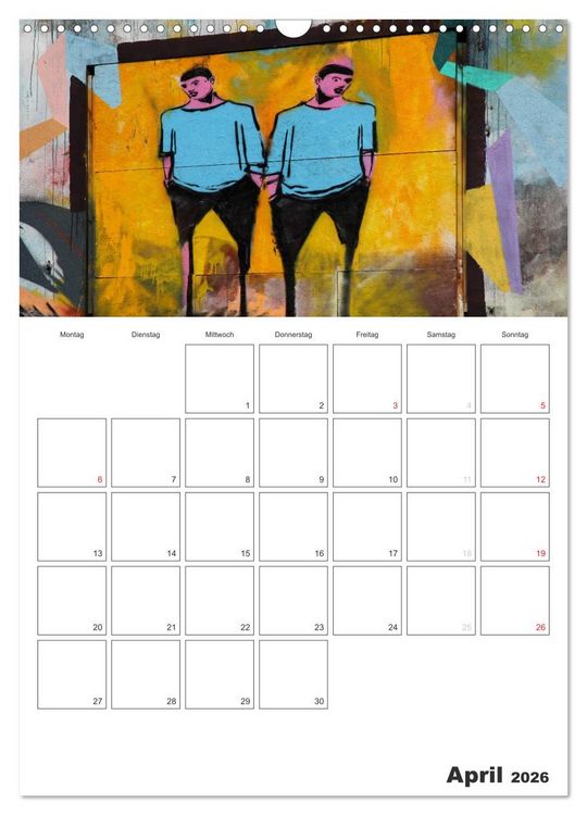 Produktbild: GRAFFITI 2026 / Planer (Wandkalender 2026 DIN A3 hoch), CALVENDO Monatskalender