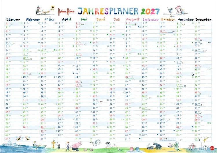 Produktbild: Helme Heine: Tafelkalender A3 2027