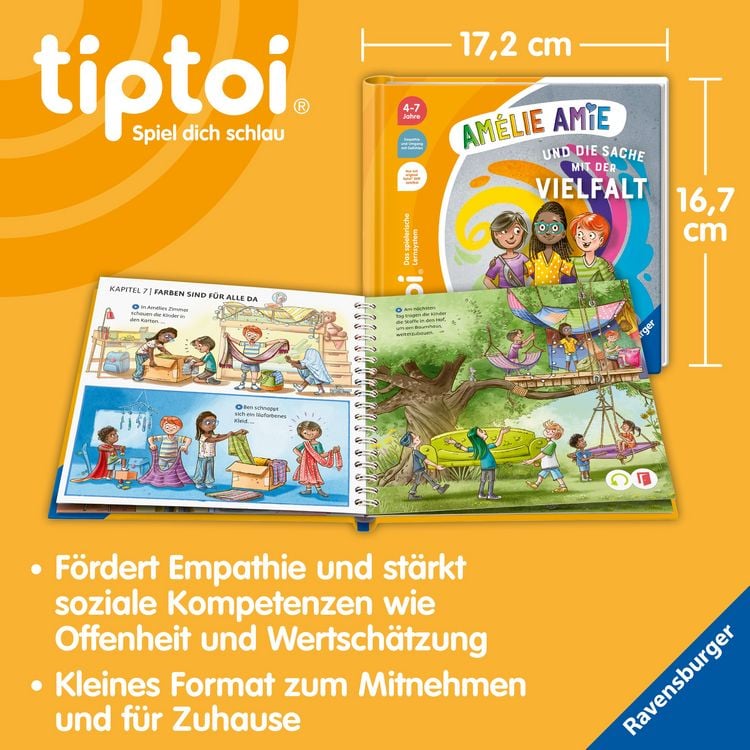 Produktbild: Tiptoi&reg; Bildergeschichten &uuml;ber den Umgang mit Gef&uuml;hlen - Am&eacute;lie Amie und die Sache mit der Vielfalt