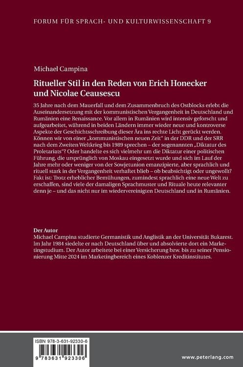 Produktbild: Ritueller Stil in den Reden von Erich Honecker und Nicolae Ceausescu