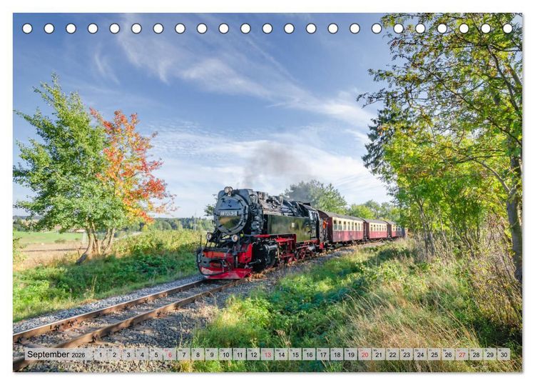 Produktbild: Volldampf durch den Harz (Tischkalender 2026 DIN A5 quer), CALVENDO Monatskalender