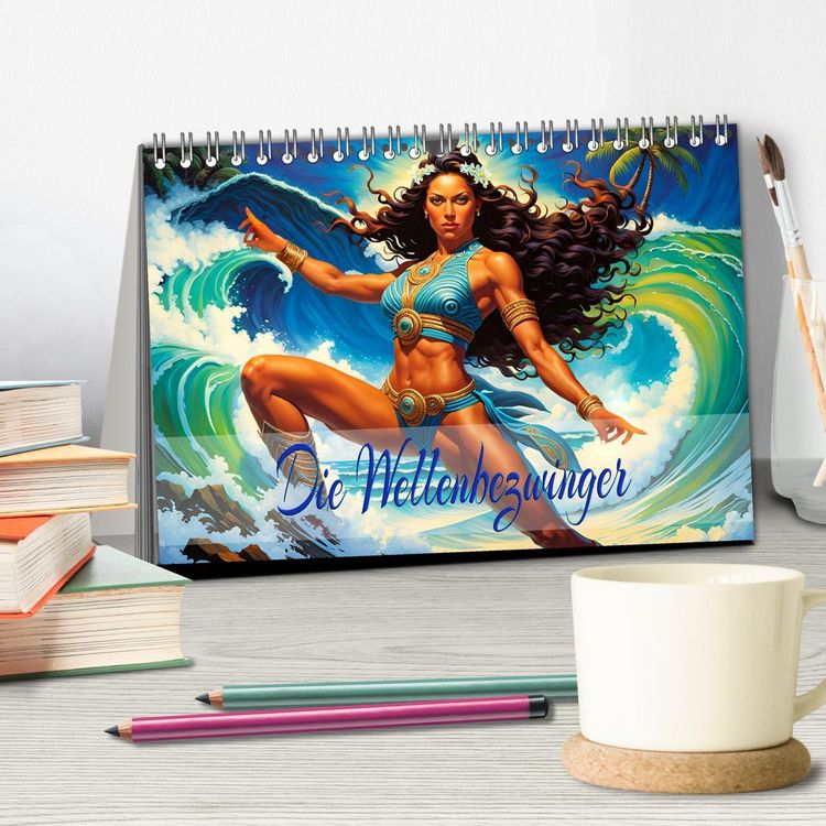 Produktbild: Die Wellenbezwinger (Tischkalender 2026 DIN A5 quer), CALVENDO Monatskalender