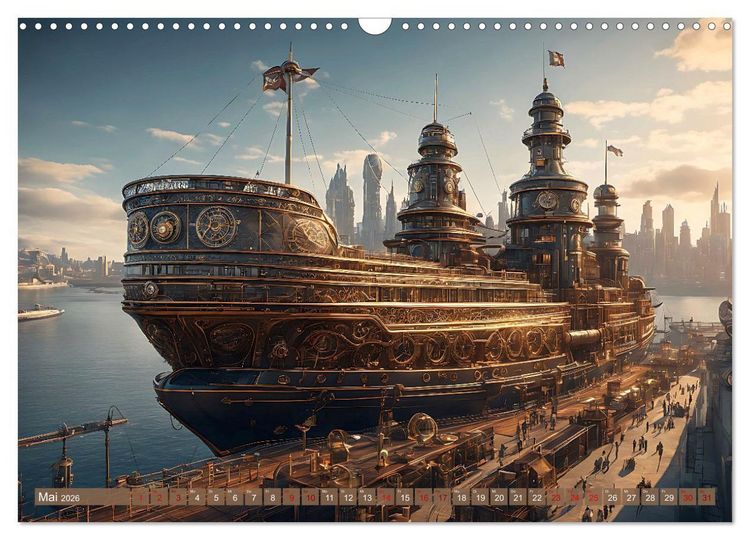 Produktbild: Steampunk Maschinenwelt (Wandkalender 2026 DIN A3 quer), CALVENDO Monatskalender