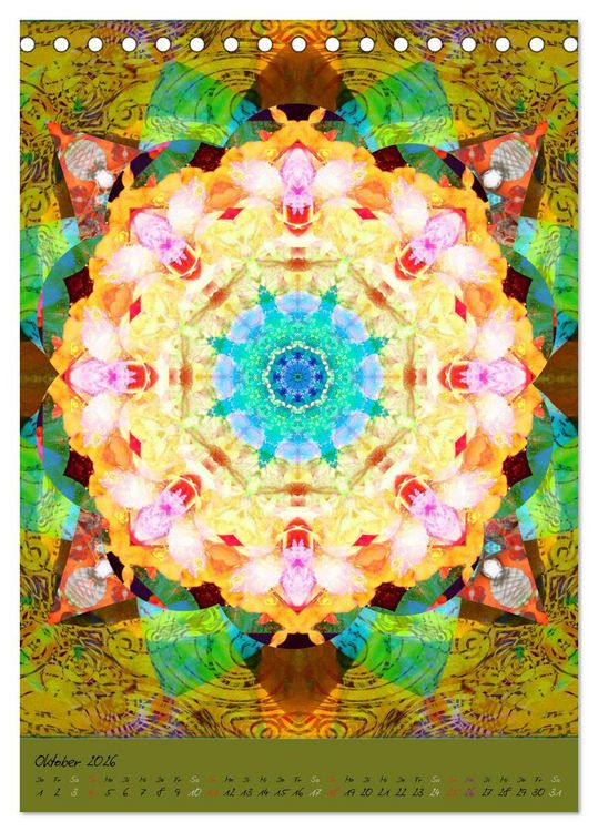 Produktbild: FLORALE MANDALAS (Tischkalender 2026 DIN A5 hoch), CALVENDO Monatskalender