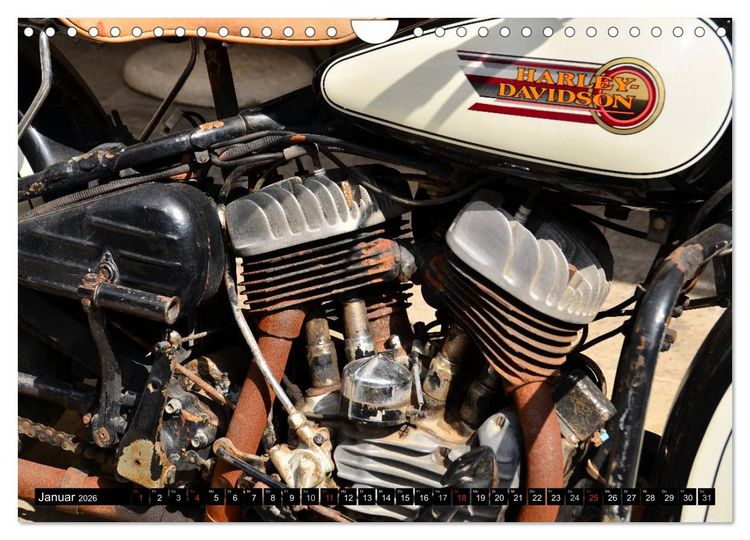 Produktbild: Harley Davidson WLA 750 (Wandkalender 2026 DIN A4 quer), CALVENDO Monatskalender