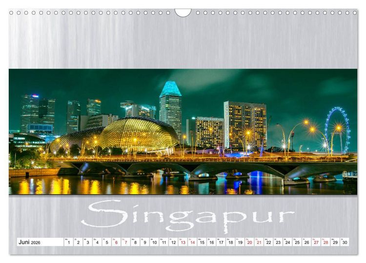 Produktbild: Singapur - Panoramablick (Wandkalender 2026 DIN A3 quer), CALVENDO Monatskalender
