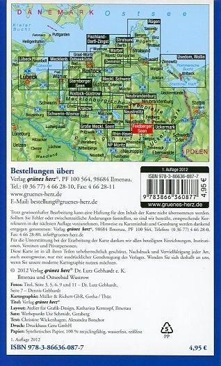 Produktbild: Pocket-Fahrradkarte Feldberger Seenlandschaft