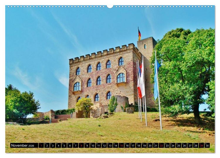 Produktbild: Burgen- und Schl&ouml;sserreise durch Deutschland (hochwertiger Premium Wandkalender 2026 DIN A2 quer), Kunstdruck in Hochglanz