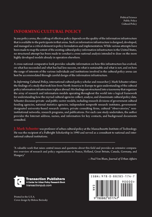 Produktbild: Informing Cultural Policy