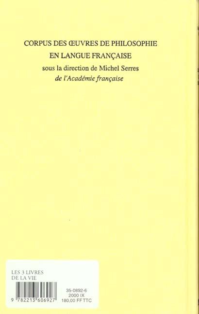 Produktbild: Les trois livres de la vie