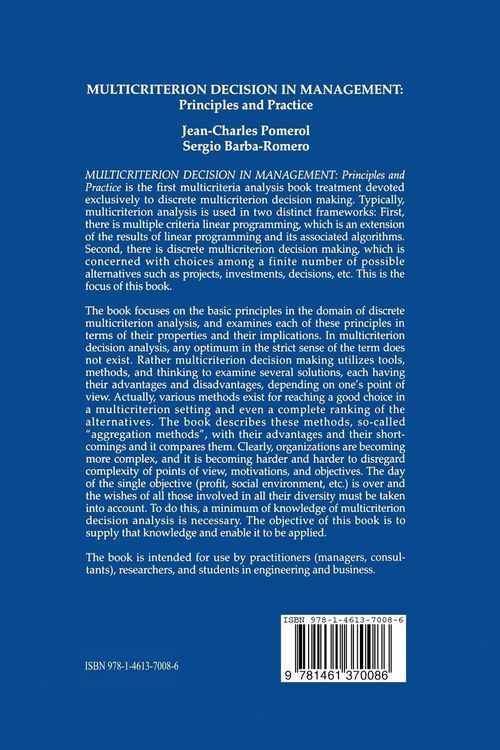 Produktbild: Multicriterion Decision in Management