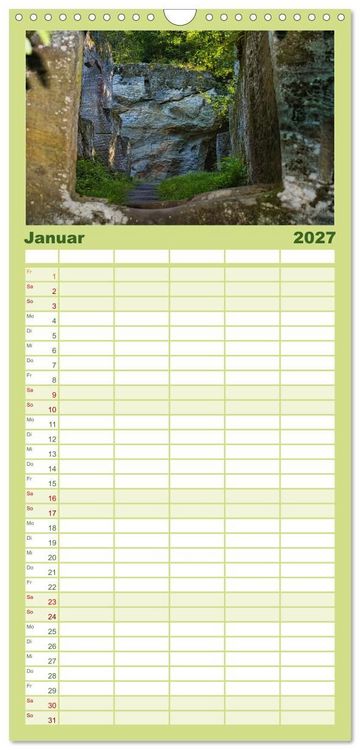 Produktbild: Familienplaner 2027 - Felsenburg Rotenhan mit 5 Spalten (Wandkalender, 21 x 45 cm) CALVENDO