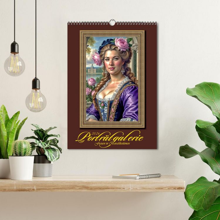 Produktbild: Portr&auml;tgalerie, Frauen in Barockkost&uuml;men (Wandkalender 2026 DIN A3 hoch), CALVENDO Monatskalender