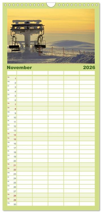 Produktbild: Familienplaner 2026 - SKANDINAVIEN mit 5 Spalten (Wandkalender, 21 x 45 cm) CALVENDO