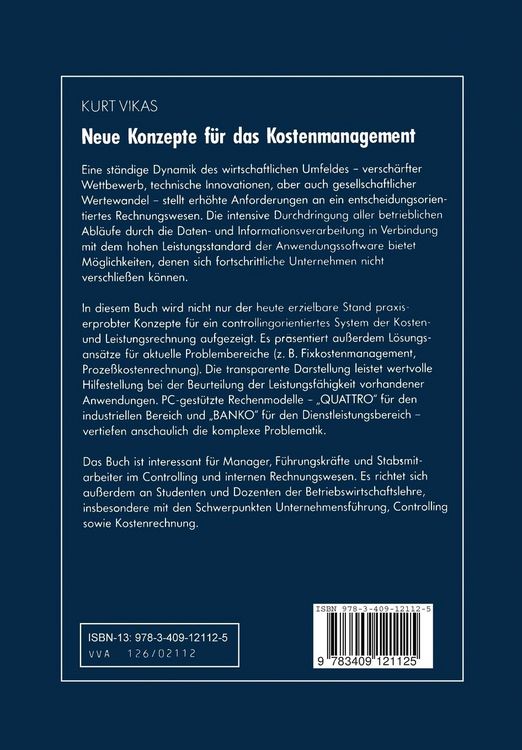 Produktbild: Neue Konzepte f&uuml;r das Kostenmanagement