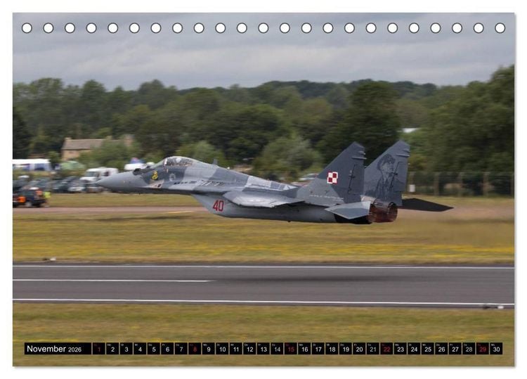 Produktbild: Augenblicke in der Luft: MiG-29 Fulcrum (Tischkalender 2026 DIN A5 quer), CALVENDO Monatskalender